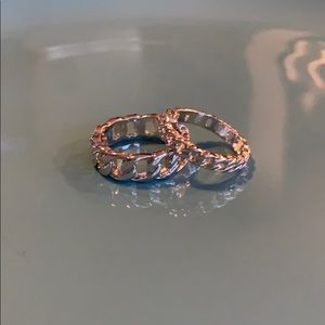 Lia Sophia Double Ring in Silver